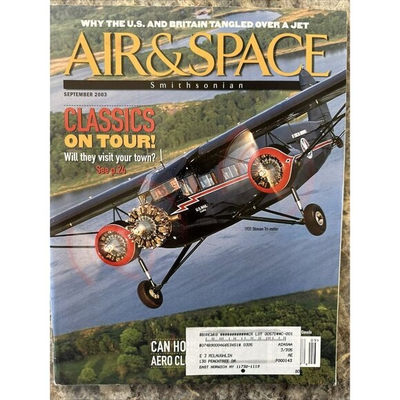 Air & Space Magazine Smithsonian September 2003 Space Exploration Vintage Planes - Picture 1 of 1